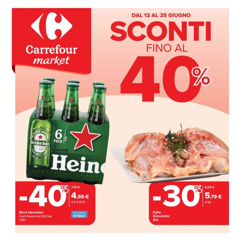 Volantino Carrefour Market dal 12 giugno 2025