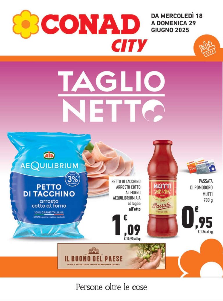 Volantino Conad City Lazio dal 18 giugno 2025