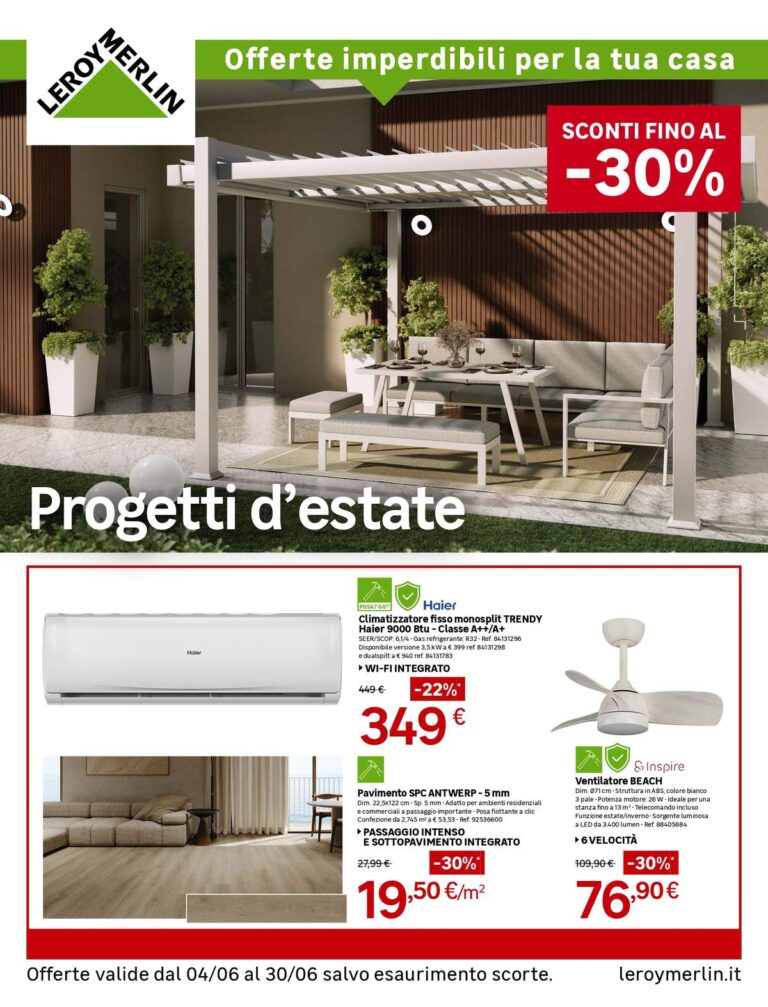 Volantino Leroy Merlin dal 4 giugno 2025