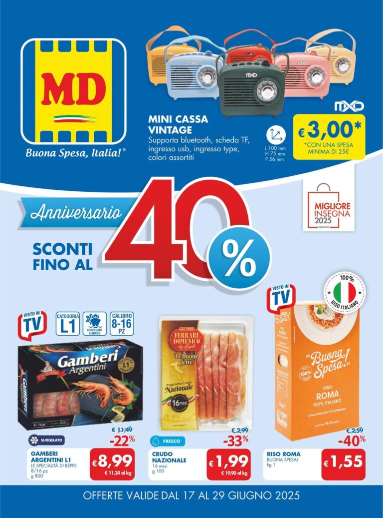 Anteprima Volantino MD dal 17 giugno 2025
